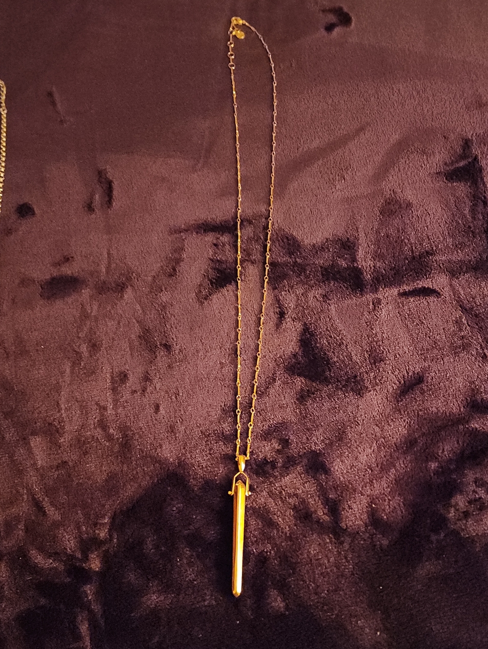 Gold Bar Pendant Necklace - Sleek Minimalist Chain